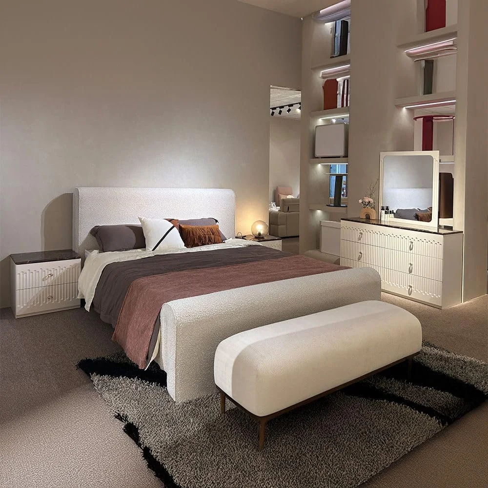 تخت خواب دو نفره پارچه ای دانوب هوم مدل Naples سایز 150X200 | طراحی مدرن و مقاوم، مبلمان قاب تخت خواب چوبی | تخت خواب های آرام و راحت L241xW166xH115cm - بژ تخت خواب دو نفره پارچه ای دانوب هوم مدل Naples سایز 150X200 | طراحی مدرن و مقاوم، مبلمان قاب تخت خواب چوبی | تخت خواب های آرام و راحت L241xW166xH115cm - بژ