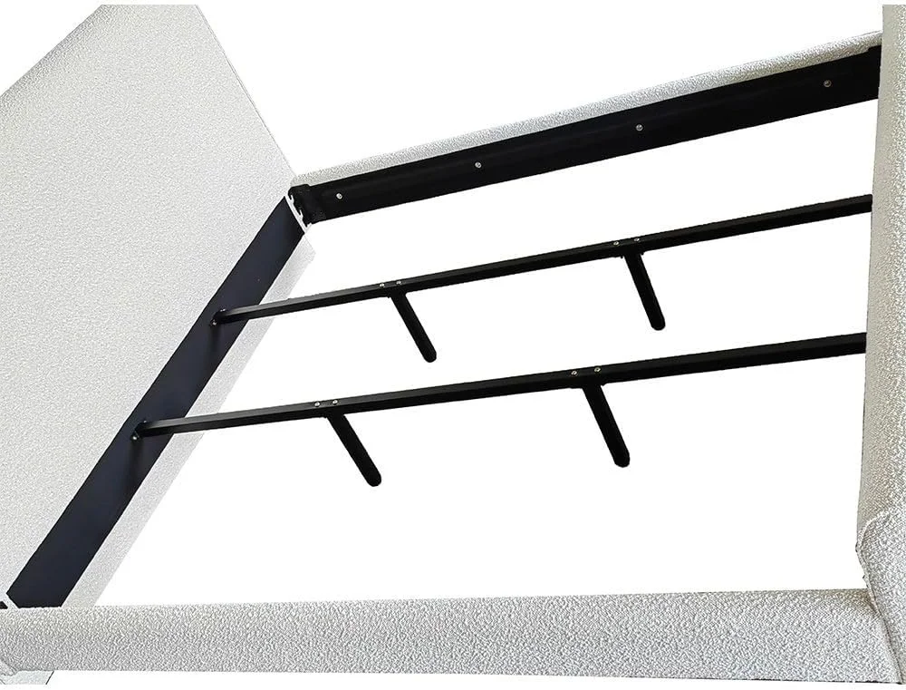 تخت خواب کینگ سایز روکش دار دانوب هوم مدل Naples 180X200 | طراحی مدرن و مستحکم، مبلمان قاب تخت خواب دو نفره چوبی | تخت خواب های آرام و راحت L241xW196xH115cm - بژ تخت خواب کینگ سایز روکش دار دانوب هوم مدل Naples 180X200 | طراحی مدرن و مستحکم، مبلمان قاب تخت خواب دو نفره چوبی | تخت خواب های آرام و راحت L241xW196xH115cm - بژ