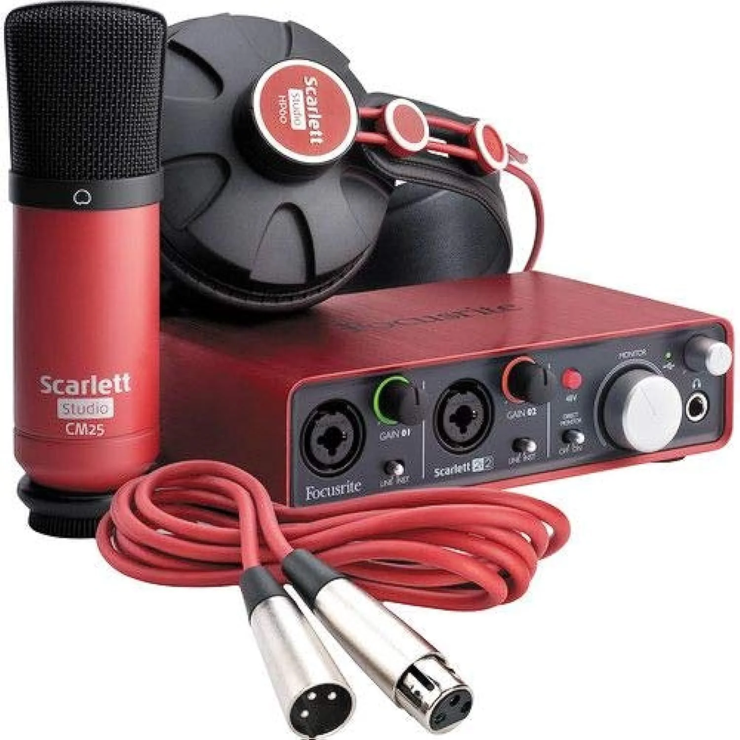 پکیج کامل استودیویی ضبط حرفه ای موسیقی Focusrite Scarlett Studio