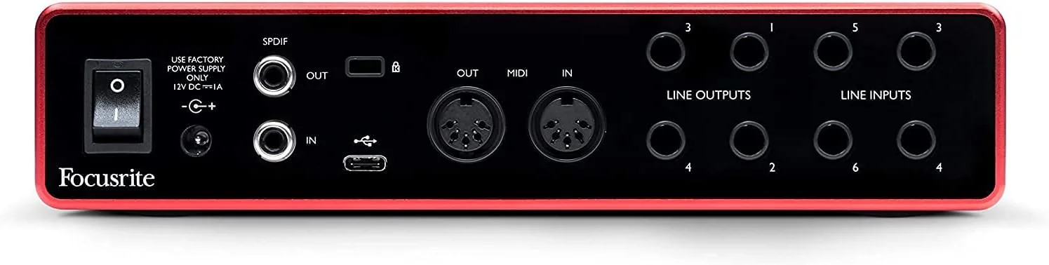 کارت صدای USB/MIDI فوکوسرایت Scarlett 8i6 8x6 به همراه بسته نرمافزاری خلاقانه و مانیتورهای استودیویی Mackie CR3-X و 24 عدد فوم آکوستیک عایق صدا کارت صدای USB/MIDI فوکوسرایت Scarlett 8i6 8x6 به همراه بسته نرمافزاری خلاقانه و مانیتورهای استودیویی Mackie CR3-X و 24 عدد فوم آکوستیک عایق صدا