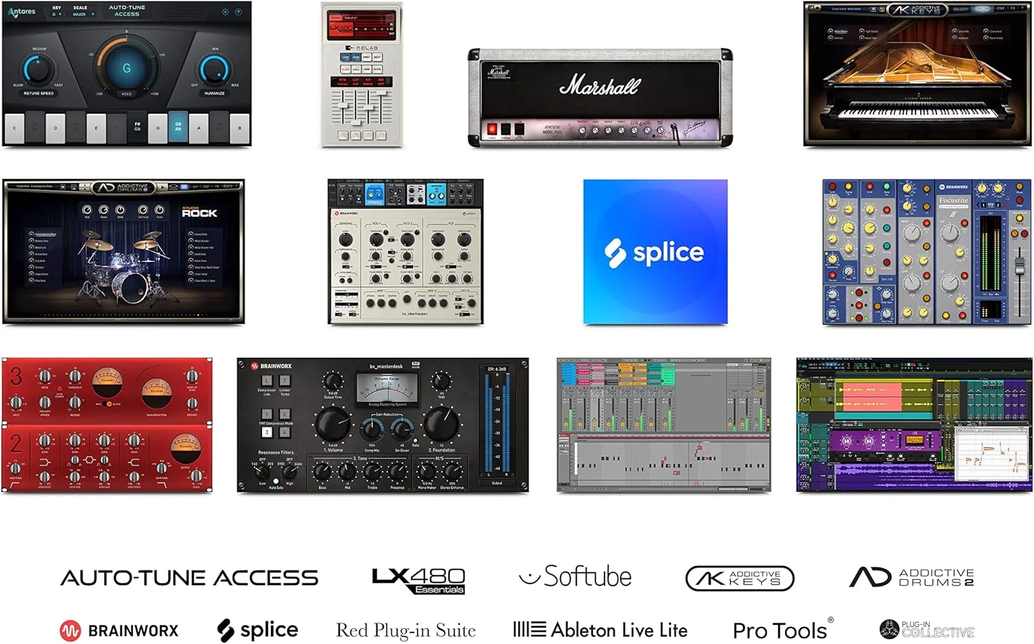باندل کامل استودیویی کارت صدای USB Focusrite Scarlett 2i2 نسل چهارم به همراه نرمافزارهای خلاقانه اختصاصی، هدفون Scarlett، میکروفون کاندنسر به همراه کابل XLR و شاک مونت باندل کامل استودیویی کارت صدای USB Focusrite Scarlett 2i2 نسل چهارم به همراه نرمافزارهای خلاقانه اختصاصی، هدفون Scarlett، میکروفون کاندنسر به همراه کابل XLR و شاک مونت