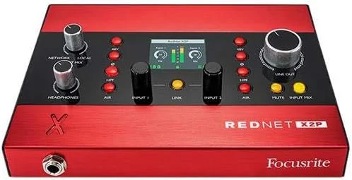 فوکوسرایت RedNet X2P 2x2 کارت صدای اترنت دیجیتال با پری امپ میکروفون
