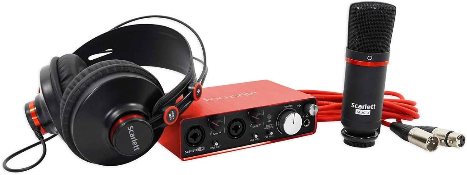 پکیج استودیویی کارت صدا Focusrite Scarlett 2i2 Studio (نسل دوم) USB به همراه نرم افزار Pro Tools | First