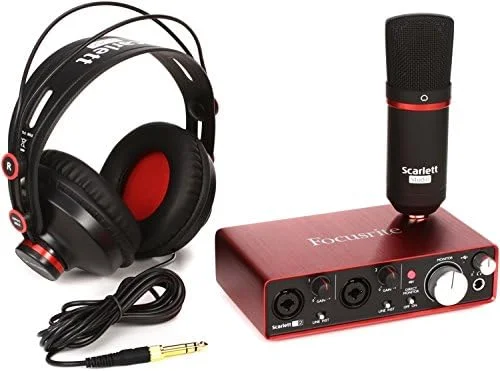 پکیج استودیویی کارت صدا Focusrite Scarlett 2i2 Studio (نسل دوم) USB به همراه نرم افزار Pro Tools | First پکیج استودیویی کارت صدا Focusrite Scarlett 2i2 Studio (نسل دوم) USB به همراه نرم افزار Pro Tools | First