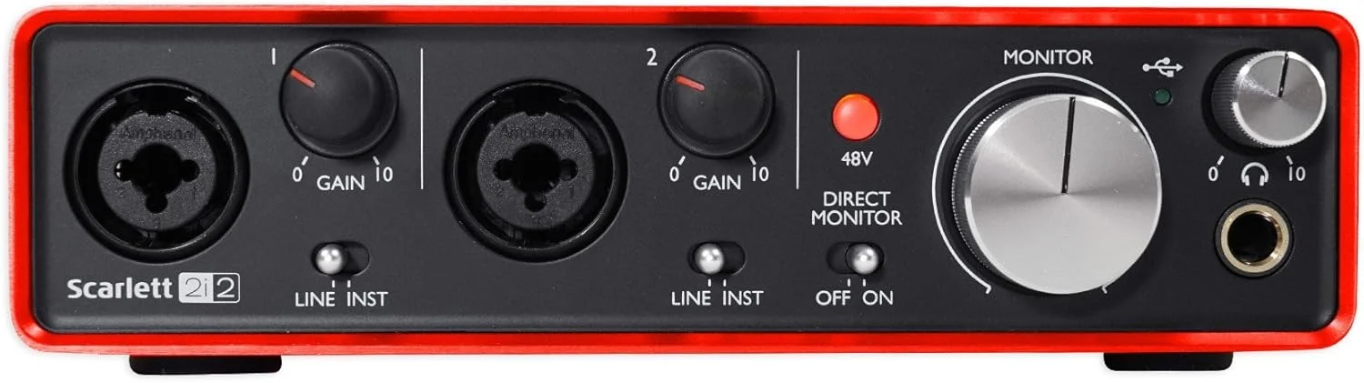 پکیج استودیویی کارت صدا Focusrite Scarlett 2i2 Studio (نسل دوم) USB به همراه نرم افزار Pro Tools | First پکیج استودیویی کارت صدا Focusrite Scarlett 2i2 Studio (نسل دوم) USB به همراه نرم افزار Pro Tools | First