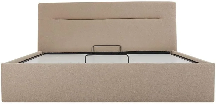 تخت خواب کینگ 180x200 دانوب هوم مدل Hendrix با فضای ذخیره سازی هیدرولیک - طوسی مایل به قهوه ای تخت خواب کینگ 180x200 دانوب هوم مدل Hendrix با فضای ذخیره سازی هیدرولیک - طوسی مایل به قهوه ای