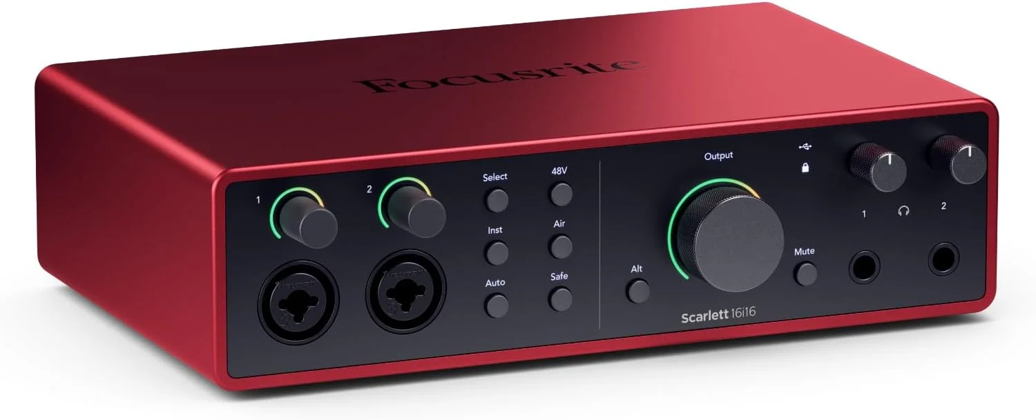 کارت صدای USB فوکوسرایت Scarlett 16i16 نسل 4 با 16 ورودی و 16 خروجی