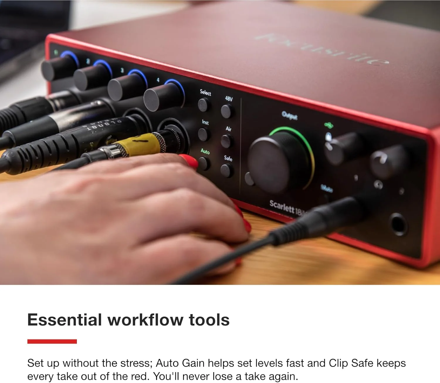 کارت صدای USB Focusrite Scarlett 18i16 نسل چهارم برای نوازندگان، ترانهسرایان، گیتاریستها، تولیدکنندگان محتوا — ضبط با کیفیت استودیویی و نرمافزارهای مورد نیاز برای ضبط کارت صدای USB Focusrite Scarlett 18i16 نسل چهارم برای نوازندگان، ترانهسرایان، گیتاریستها، تولیدکنندگان محتوا — ضبط با کیفیت استودیویی و نرمافزارهای مورد نیاز برای ضبط