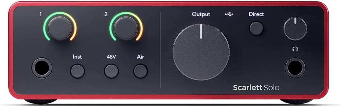 کارت صدای USB Focusrite Scarlett Solo نسل 4 به همراه بسته نرم افزاری و کابل میکروفون XLR 10 فوتی H&A کارت صدای USB Focusrite Scarlett Solo نسل 4 به همراه بسته نرم افزاری و کابل میکروفون XLR 10 فوتی H&A