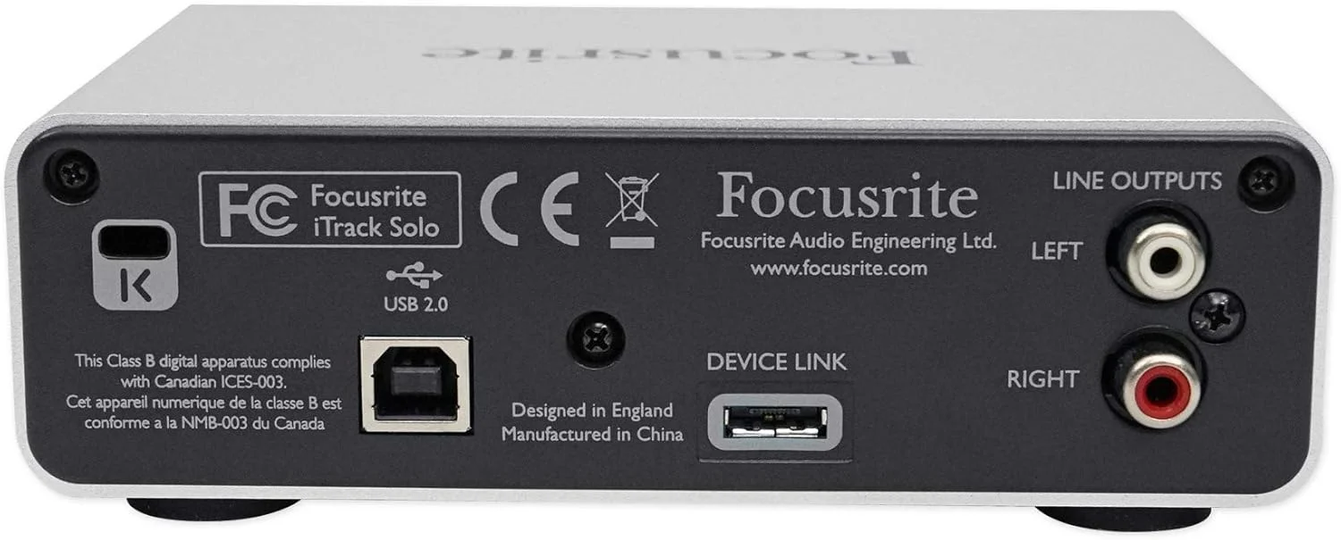 کارت صدای Focusrite iTrack Solo برای مک، کامپیوتر و آیپد - کارت صدای USB برای ضبط، استریم و پادکست با XLR، ورودی لاین و نرم افزار حرفه ای کارت صدای Focusrite iTrack Solo برای مک، کامپیوتر و آیپد - کارت صدای USB برای ضبط، استریم و پادکست با XLR، ورودی لاین و نرم افزار حرفه ای