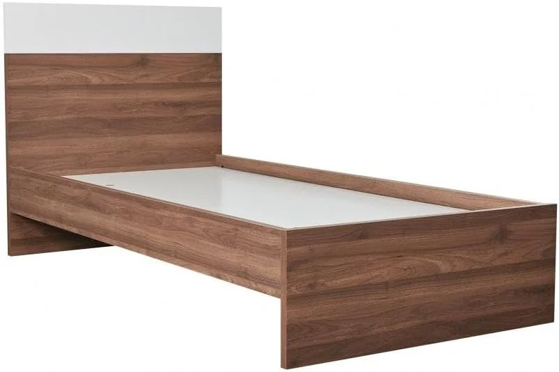 تخت خواب یک نفره آلانو Danube Home (90x190 سانتی متر) | تخت خواب چوبی یک نفره با طراحی مدرن، قوی و مستحکم | قاب تخت خواب بی صدا و راحت - گردویی تیره / سفید تخت خواب یک نفره آلانو Danube Home (90x190 سانتی متر) | تخت خواب چوبی یک نفره با طراحی مدرن، قوی و مستحکم | قاب تخت خواب بی صدا و راحت - گردویی تیره / سفید