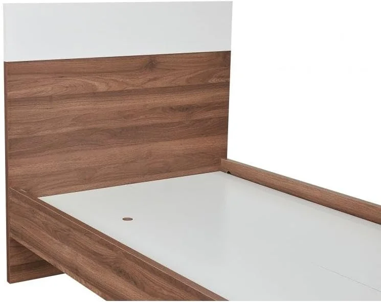 تخت خواب یک نفره آلانو Danube Home (90x190 سانتی متر) | تخت خواب چوبی یک نفره با طراحی مدرن، قوی و مستحکم | قاب تخت خواب بی صدا و راحت - گردویی تیره / سفید تخت خواب یک نفره آلانو Danube Home (90x190 سانتی متر) | تخت خواب چوبی یک نفره با طراحی مدرن، قوی و مستحکم | قاب تخت خواب بی صدا و راحت - گردویی تیره / سفید