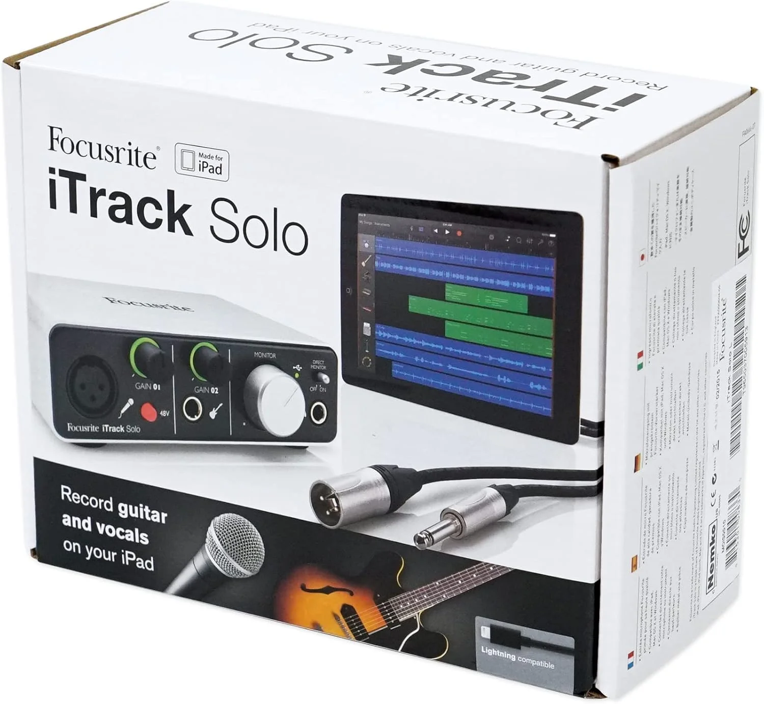 کارت صدای Focusrite iTrack Solo برای مک، کامپیوتر و آیپد - کارت صدای USB برای ضبط، استریم و پادکست با XLR، ورودی لاین و نرم افزار حرفه ای کارت صدای Focusrite iTrack Solo برای مک، کامپیوتر و آیپد - کارت صدای USB برای ضبط، استریم و پادکست با XLR، ورودی لاین و نرم افزار حرفه ای