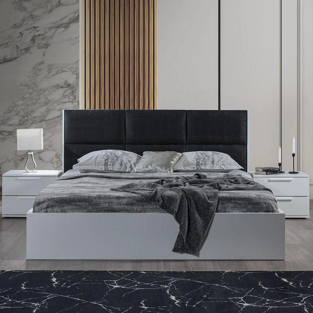 تخت خواب کینگ 180x200 مدل V2 Serenity دانوب هوم | طراحی مدرن و مستحکم، مبلمان قاب تخت خواب دو نفره چوبی | تخت خواب های آرام و راحت L193xW218xH107cm - سفید تخت خواب کینگ 180x200 مدل V2 Serenity دانوب هوم | طراحی مدرن و مستحکم، مبلمان قاب تخت خواب دو نفره چوبی | تخت خواب های آرام و راحت L193xW218xH107cm - سفید