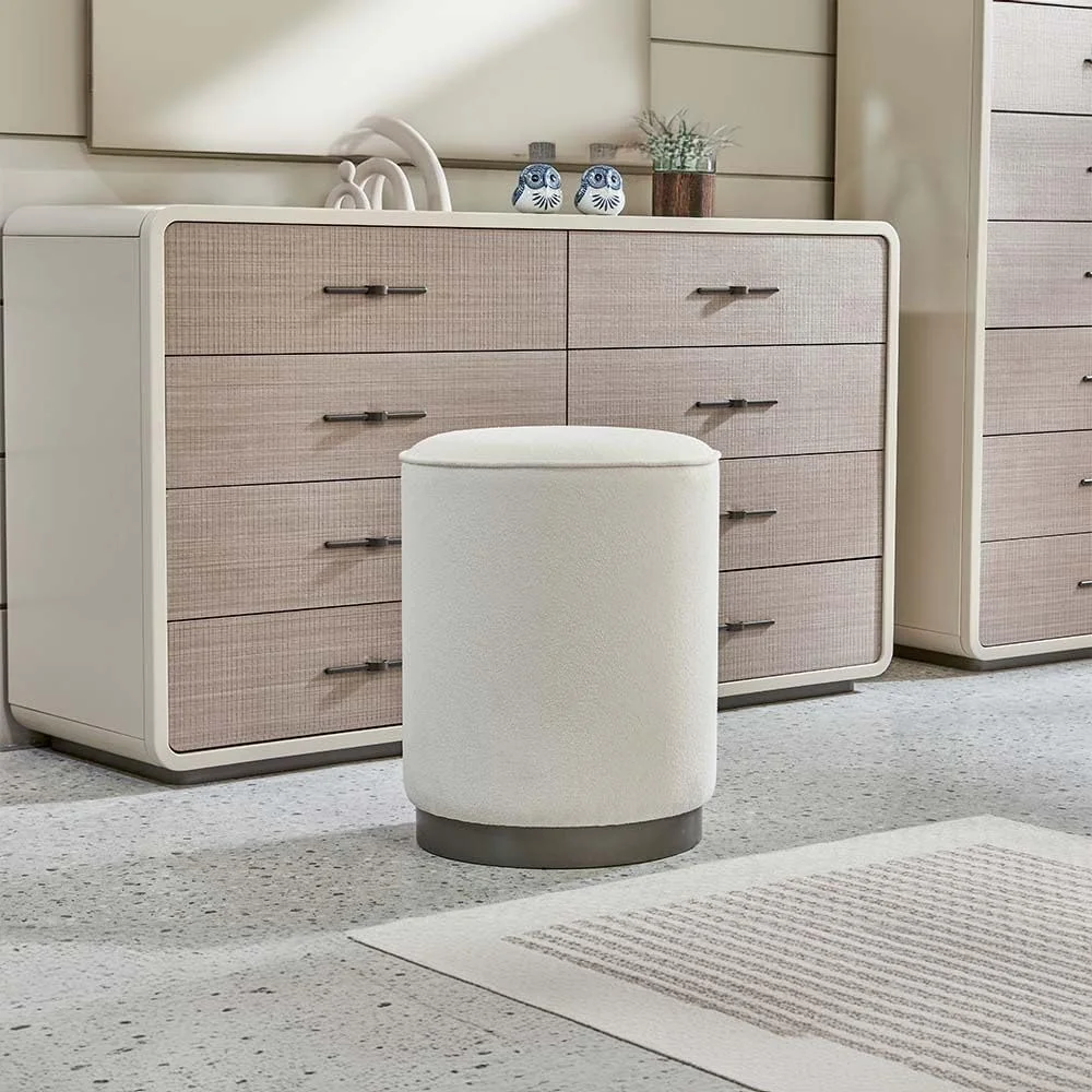 تخت خواب کینگ 180x200 مدل Libra از Danube Home به همراه 2 پاتختی با LED و میز آرایش با آینه + صندلی - قهوه ای روشن/بژ تخت خواب کینگ 180x200 مدل Libra از Danube Home به همراه 2 پاتختی با LED و میز آرایش با آینه + صندلی - قهوه ای روشن/بژ