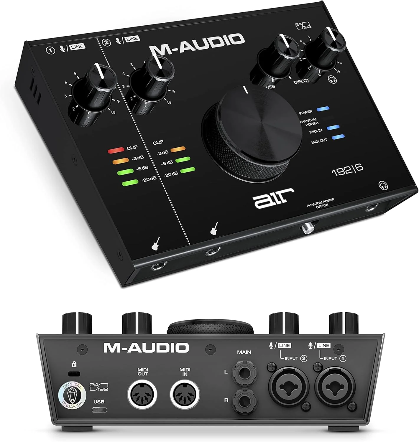 کارت صدای USB/MIDI M-Audio AIR 192|6 - 2 ورودی/ 2 خروجی به همراه نرم افزار ضبط صدا از Pro-Tools و Ableton Live به علاوه افکت ها و سازهای استودیویی