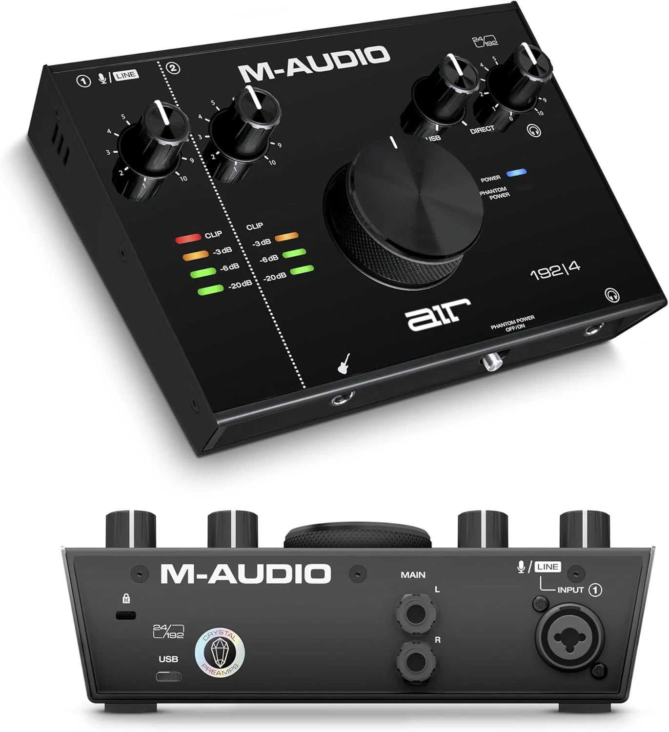 کارت صدای M-Audio Air 192|4 - رابط صوتی USB 2 ورودی/2 خروجی به همراه نرم افزار ضبط صدا از Protools و Ableton Live به علاوه افکت های استودیویی و سازهای مجازی