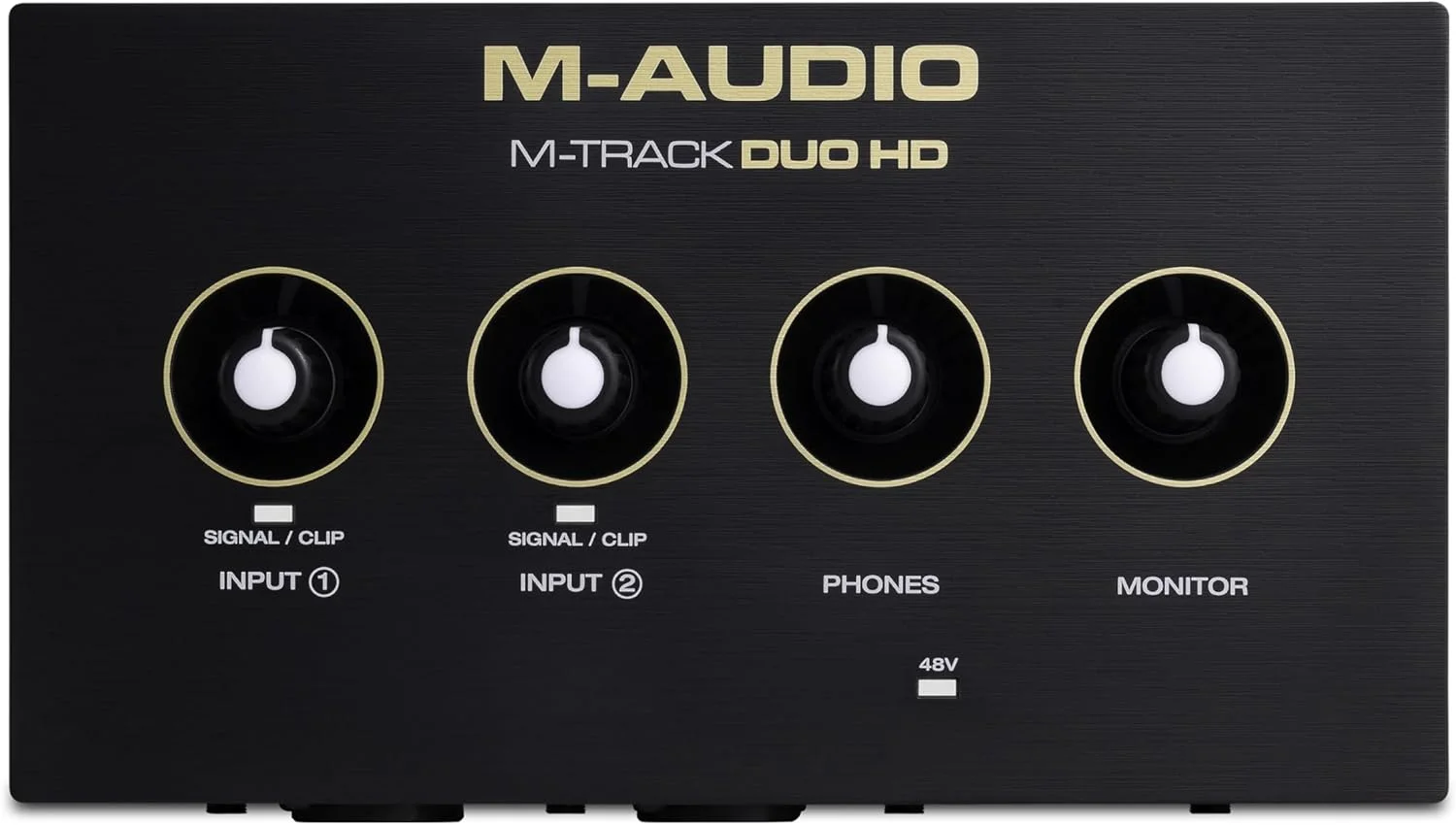 کارت صدای M-AUDIO M-Track Duo HD 24bit 192kHz برای ضبط، استریم، پادکست با USB-C، 2 ورودی XLR TRS، 2 خروجی TRS، به همراه بسته نرم افزاری