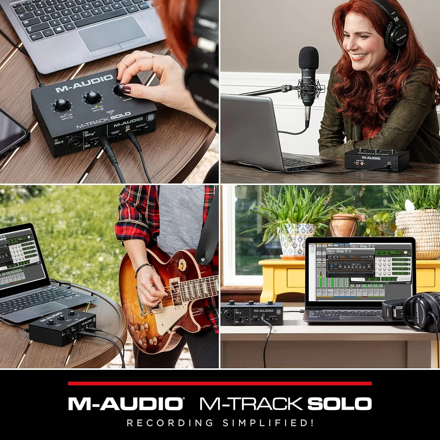 کارت صدای USB ام-آدیو M-Track Solo برای ضبط، استریم و پادکست با ورودی های XLR، Line و DI به همراه مجموعه نرم افزاری کارت صدای USB ام-آدیو M-Track Solo برای ضبط، استریم و پادکست با ورودی های XLR، Line و DI به همراه مجموعه نرم افزاری
