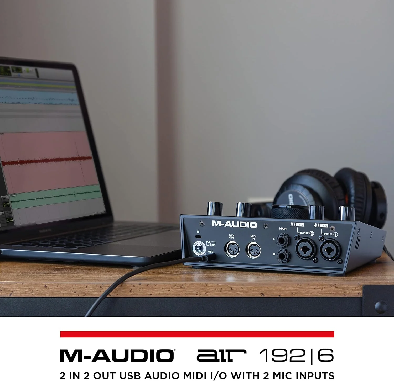 کارت صدای USB/MIDI M-Audio AIR 192|6 - 2 ورودی/ 2 خروجی به همراه نرم افزار ضبط صدا از Pro-Tools و Ableton Live به علاوه افکت ها و سازهای استودیویی کارت صدای USB/MIDI M-Audio AIR 192|6 - 2 ورودی/ 2 خروجی به همراه نرم افزار ضبط صدا از Pro-Tools و Ableton Live به علاوه افکت ها و سازهای استودیویی