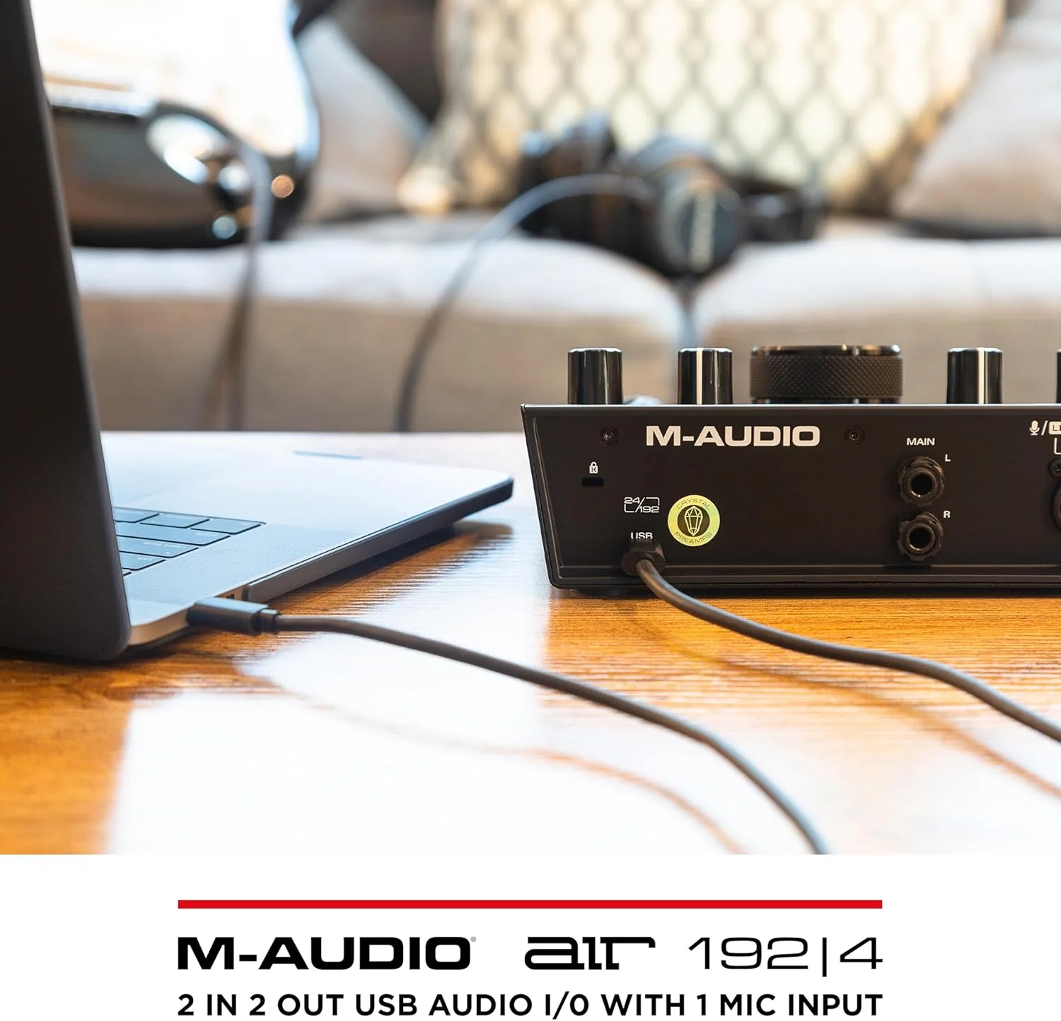 کارت صدای M-Audio Air 192|4 - رابط صوتی USB 2 ورودی/2 خروجی به همراه نرم افزار ضبط صدا از Protools و Ableton Live به علاوه افکت های استودیویی و سازهای مجازی کارت صدای M-Audio Air 192|4 - رابط صوتی USB 2 ورودی/2 خروجی به همراه نرم افزار ضبط صدا از Protools و Ableton Live به علاوه افکت های استودیویی و سازهای مجازی