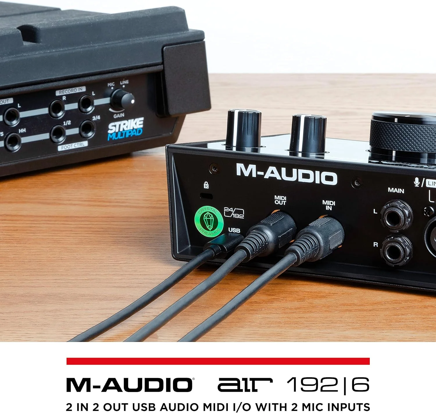 کارت صدای USB/MIDI M-Audio AIR 192|6 - 2 ورودی/ 2 خروجی به همراه نرم افزار ضبط صدا از Pro-Tools و Ableton Live به علاوه افکت ها و سازهای استودیویی کارت صدای USB/MIDI M-Audio AIR 192|6 - 2 ورودی/ 2 خروجی به همراه نرم افزار ضبط صدا از Pro-Tools و Ableton Live به علاوه افکت ها و سازهای استودیویی
