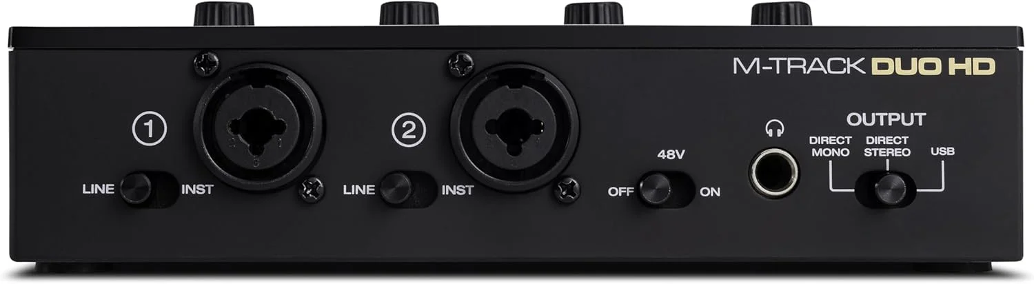 پکیج تولید کننده M-AUDIO M-Track Duo HD شامل کارت صدای M-Track Duo HD، میکروفون کاندنسر M100 و هدفون مانیتورینگ استودیویی HDH41 برای ضبط، تولیدکنندگان، تولیدکنندگان محتوا و پادکسترها پکیج تولید کننده M-AUDIO M-Track Duo HD شامل کارت صدای M-Track Duo HD، میکروفون کاندنسر M100 و هدفون مانیتورینگ استودیویی HDH41 برای ضبط، تولیدکنندگان، تولیدکنندگان محتوا و پادکسترها