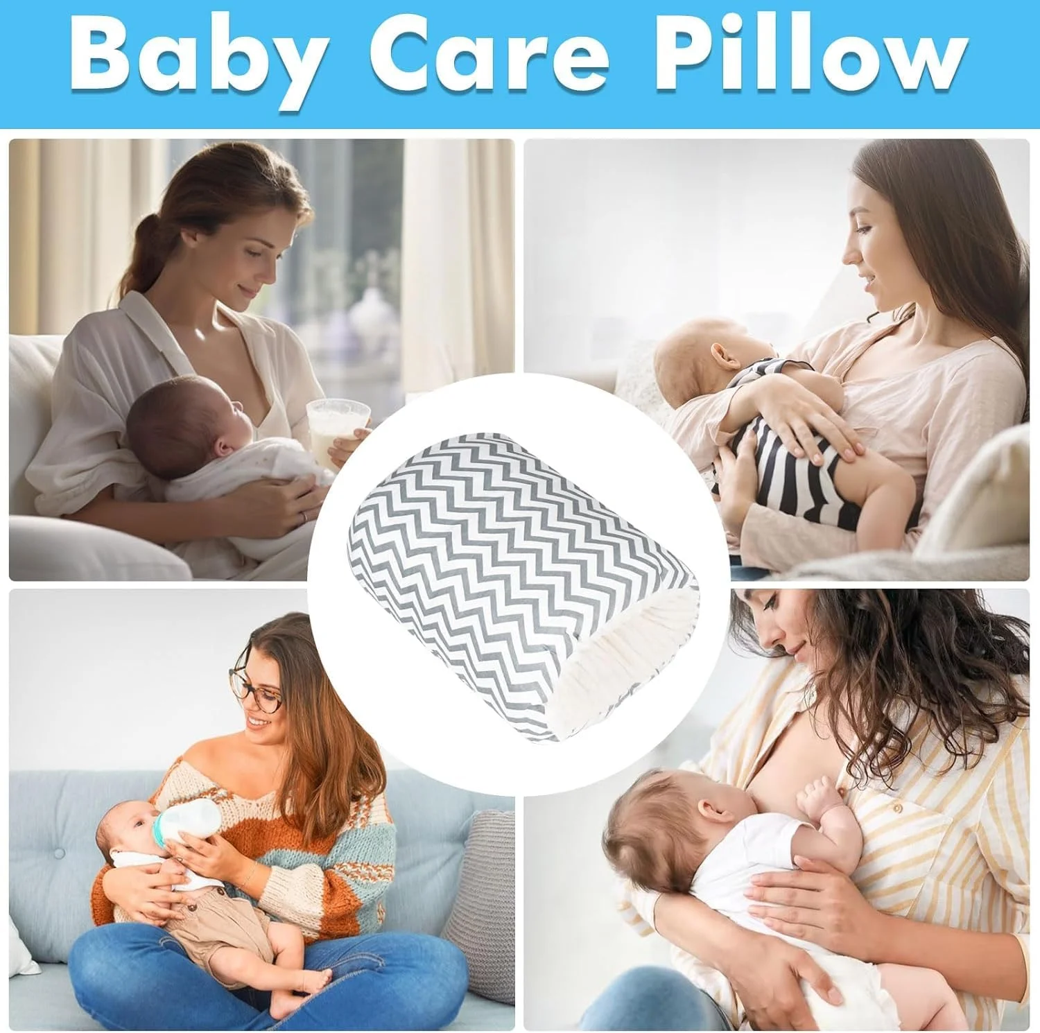 بالش شیردهی نوزاد Amerteer Cozy Cradle - بالش شیردهی کودک با پشتیبانی از سر - بالش شیردهی پنبه ای نرم برای حمایت از شیردهی - بالش شیردهی برای راحتی، ضروری برای نوزاد، قابل حمل برای مسافرت بالش شیردهی نوزاد Amerteer Cozy Cradle - بالش شیردهی کودک با پشتیبانی از سر - بالش شیردهی پنبه ای نرم برای حمایت از شیردهی - بالش شیردهی برای راحتی، ضروری برای نوزاد، قابل حمل برای مسافرت