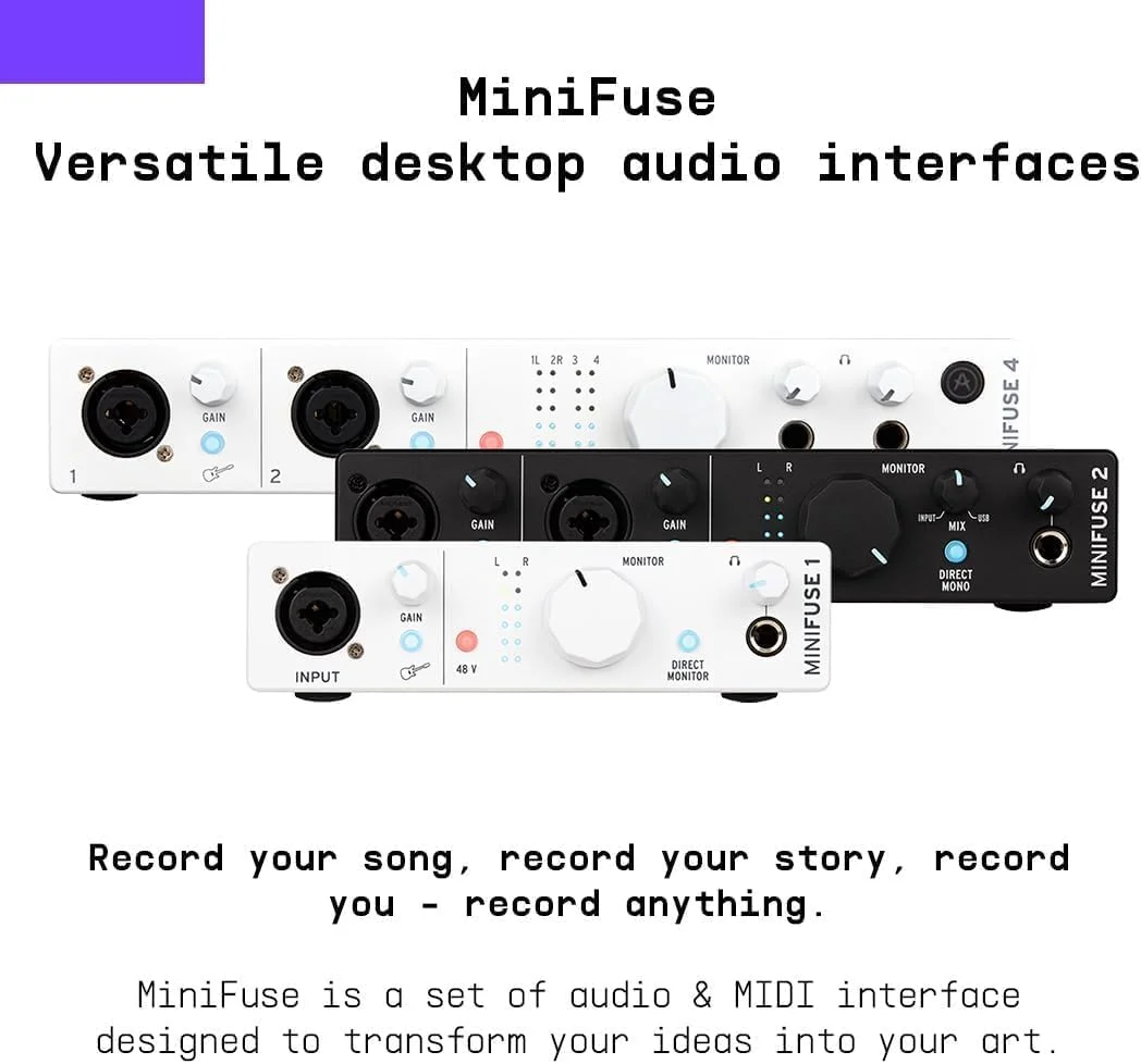 کارت صدای USB-C آرتوریا MiniFuse (شامپاین، MiniFuse 1) کارت صدای USB-C آرتوریا MiniFuse (شامپاین، MiniFuse 1)