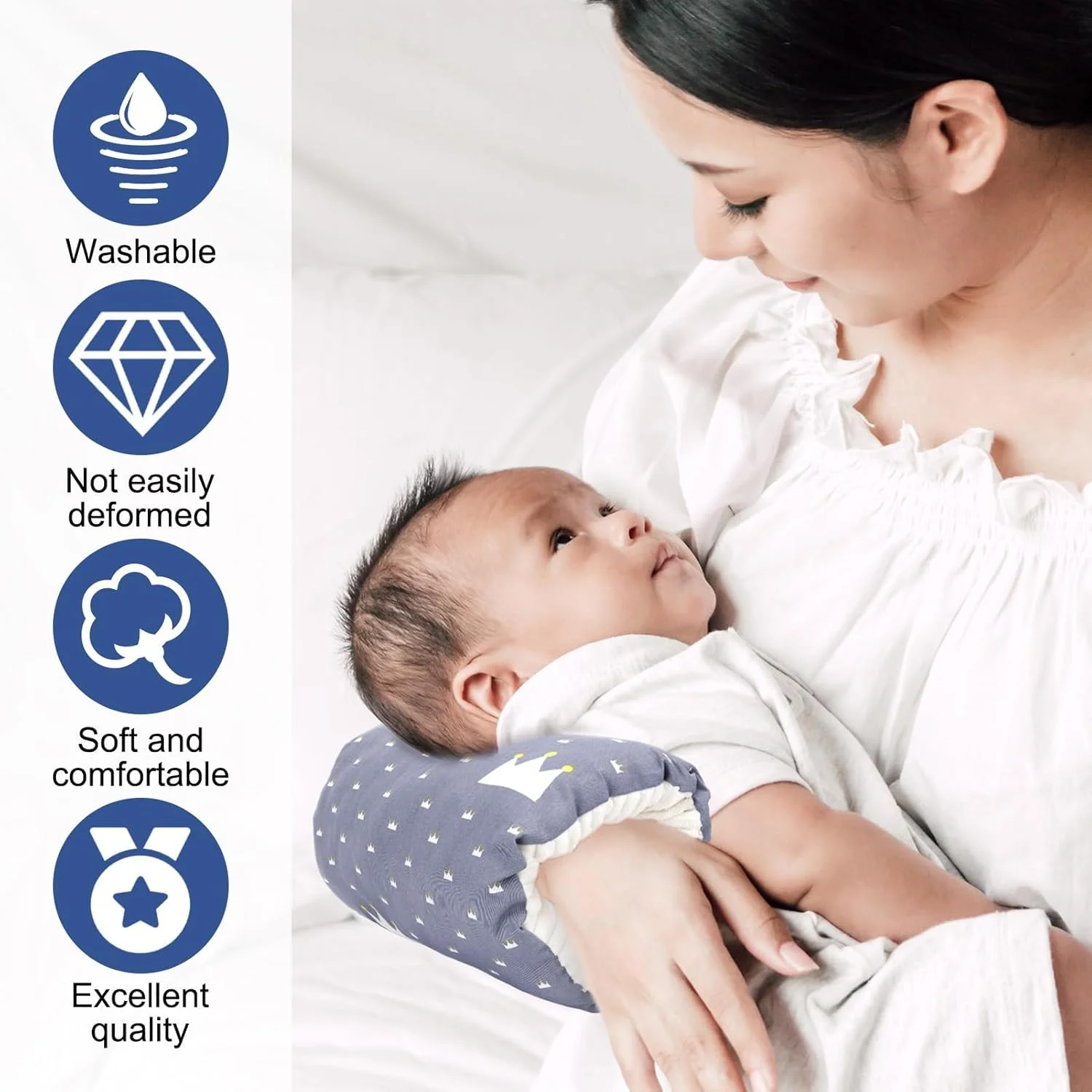 بالش شیردهی BIGTHREE، بالش بازویی شیردهی برای شیردهی نوزاد، بالش گهواره ای دنج، بالش نرم پنبه ای برای تکیه سر مادران (مدل 2) بالش شیردهی BIGTHREE، بالش بازویی شیردهی برای شیردهی نوزاد، بالش گهواره ای دنج، بالش نرم پنبه ای برای تکیه سر مادران (مدل 2)