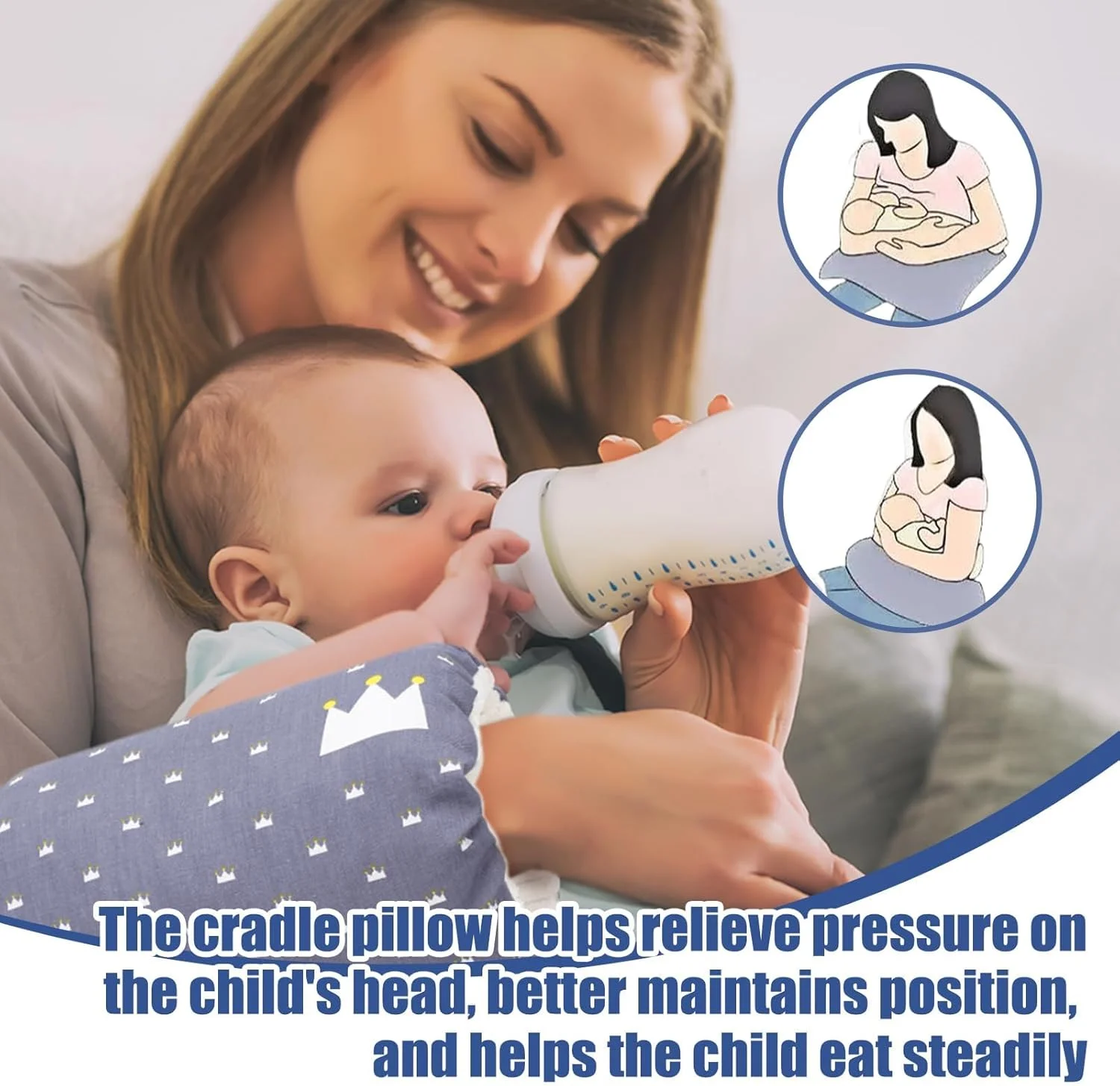 بالش شیردهی BIGTHREE، بالش بازویی شیردهی برای شیردهی نوزاد، بالش گهواره ای دنج، بالش نرم پنبه ای برای تکیه سر مادران (مدل 2) بالش شیردهی BIGTHREE، بالش بازویی شیردهی برای شیردهی نوزاد، بالش گهواره ای دنج، بالش نرم پنبه ای برای تکیه سر مادران (مدل 2)