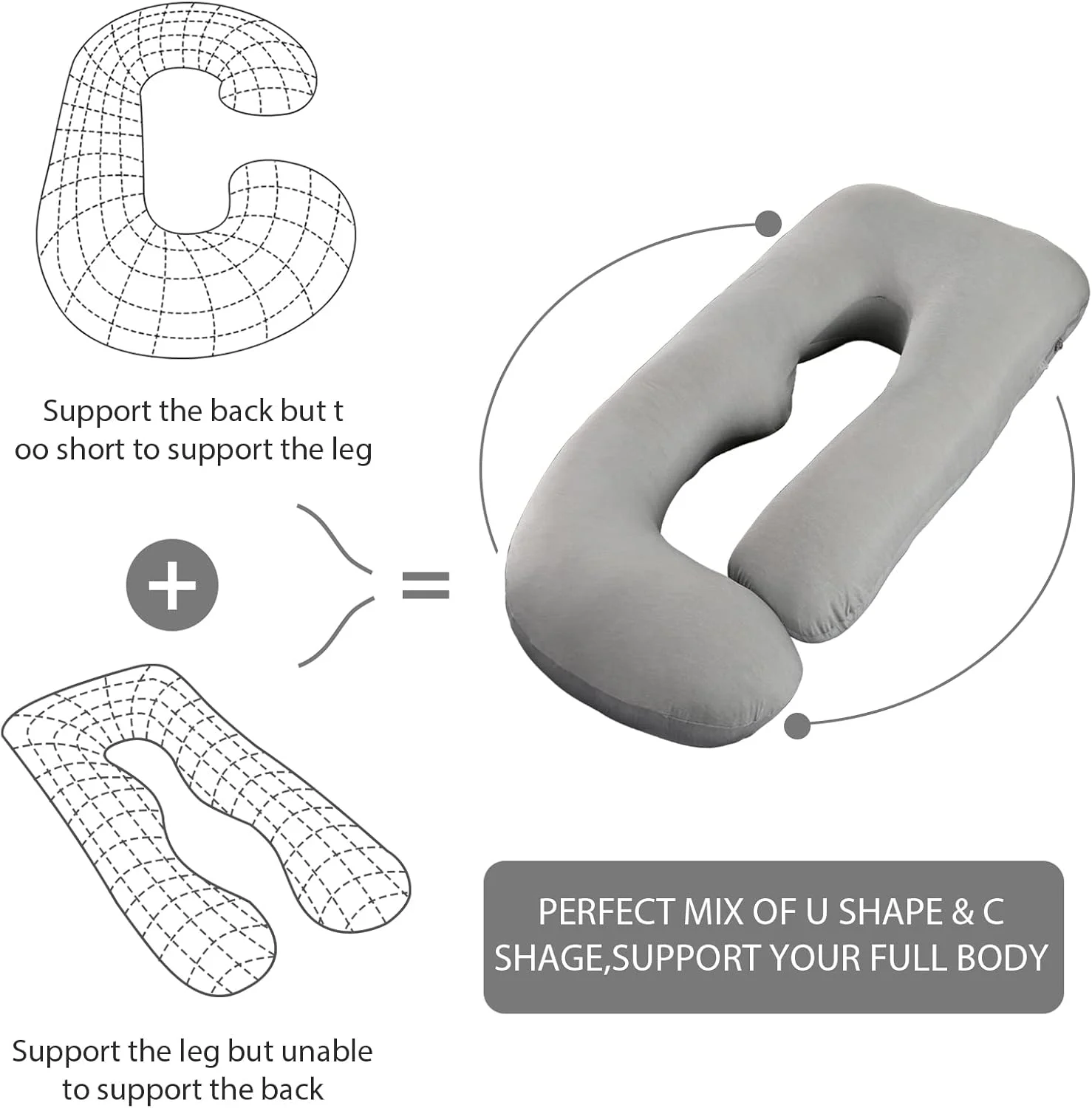 بالش بارداری BATTOP برای خواب، بالش بارداری تمام بدن با روکش خنک کننده، پشتیبانی از کمر، باسن، پاها، شکم برای زنان باردار، ملزومات بارداری بالش بارداری BATTOP برای خواب، بالش بارداری تمام بدن با روکش خنک کننده، پشتیبانی از کمر، باسن، پاها، شکم برای زنان باردار، ملزومات بارداری
