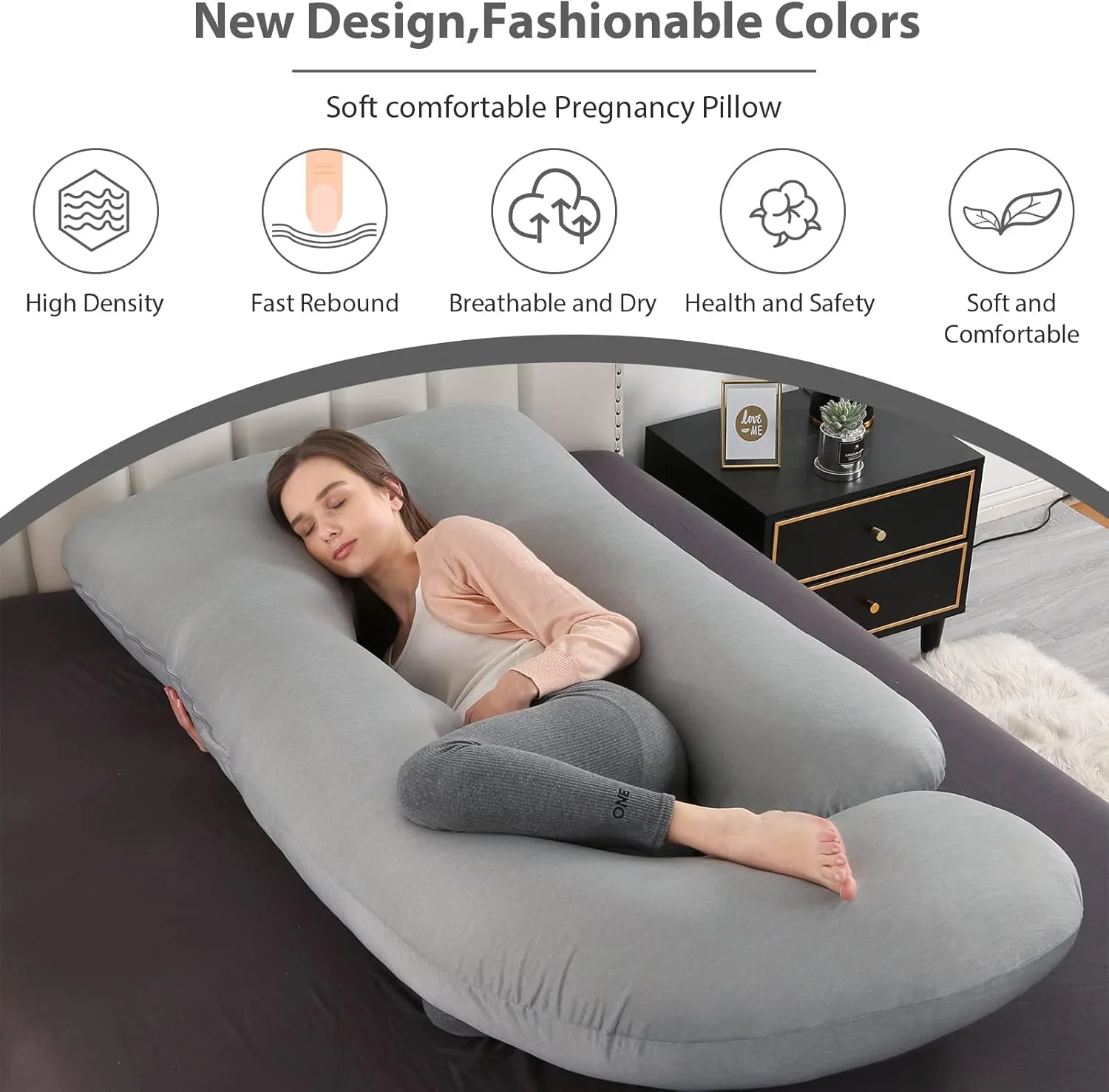 بالش بارداری BATTOP برای خواب، بالش بارداری تمام بدن با روکش خنک کننده، پشتیبانی از کمر، باسن، پاها، شکم برای زنان باردار، ملزومات بارداری بالش بارداری BATTOP برای خواب، بالش بارداری تمام بدن با روکش خنک کننده، پشتیبانی از کمر، باسن، پاها، شکم برای زنان باردار، ملزومات بارداری