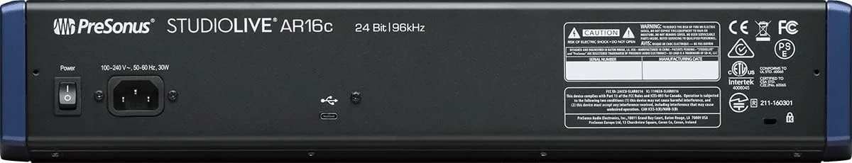 میکسر اجرای دیجیتال/آنالوگ هیبریدی 18 کاناله PreSonus StudioLive AR16c / کارت صدای سازگار با USB-C / ضبط کننده SD استریو با بسته نرم افزاری ضبط میکسر اجرای دیجیتال/آنالوگ هیبریدی 18 کاناله PreSonus StudioLive AR16c / کارت صدای سازگار با USB-C / ضبط کننده SD استریو با بسته نرم افزاری ضبط