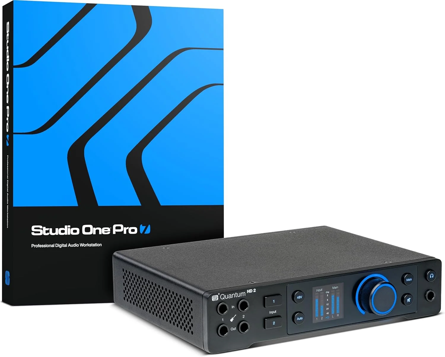 کارت صدای Presonus Quantum HD 2 20 x 24 با کیفیت 32 بیتی / 192 کیلوهرتز USB-C به همراه Studio One Pro و عضویت 12 ماهه Studio One+ Hybrid