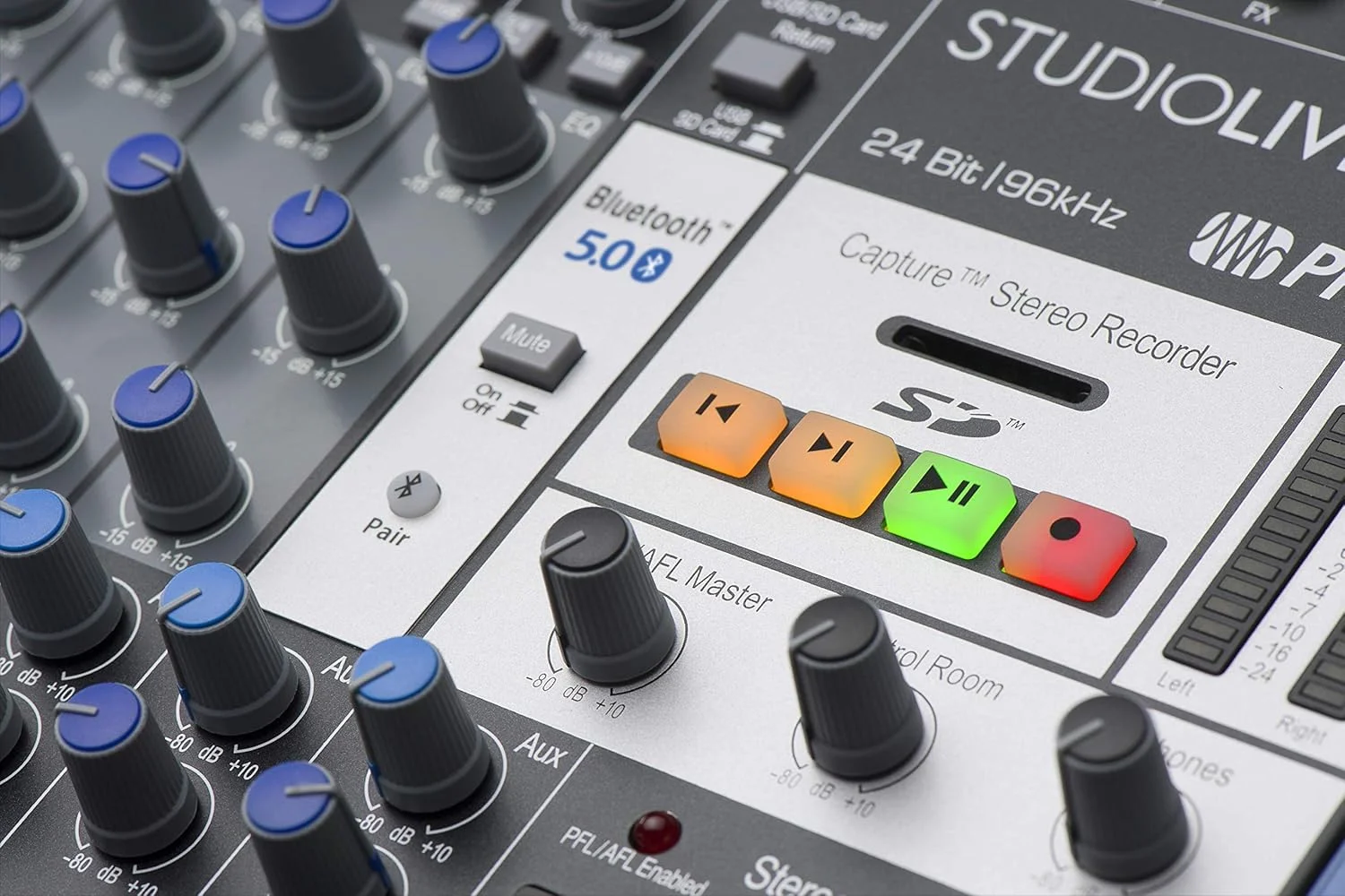 میکسر اجرای دیجیتال/آنالوگ 18 کاناله PreSonus StudioLive AR16c / رابط صوتی سازگار با USB-C / ضبط کننده SD استریو به همراه بسته نرم افزاری ضبط