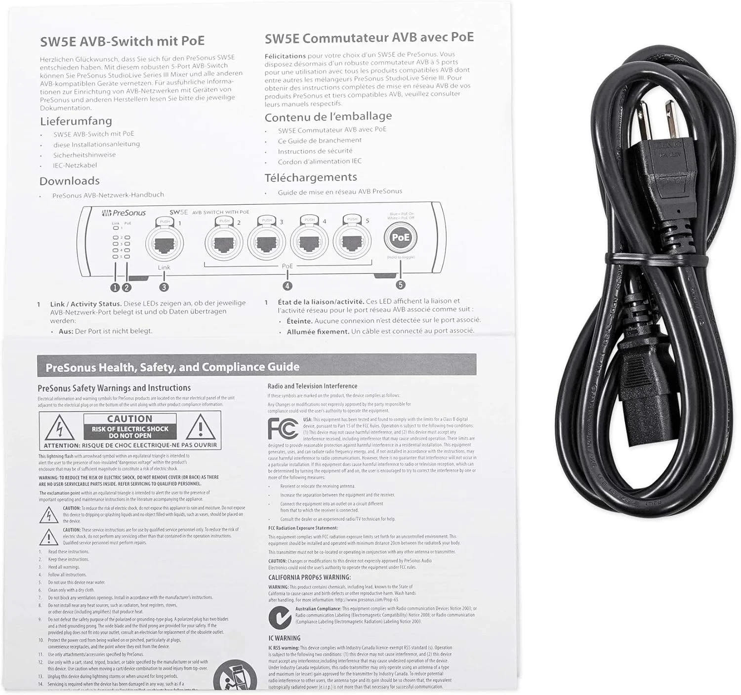 سوئیچ 5 پورت AVB با PoE پریسونوس SW5E برای کنسول ها، میکسرها، استیج باکس ها، میکسر مانیتورها، بلندگوهای شبکه AVB سوئیچ 5 پورت AVB با PoE پریسونوس SW5E برای کنسول ها، میکسرها، استیج باکس ها، میکسر مانیتورها، بلندگوهای شبکه AVB
