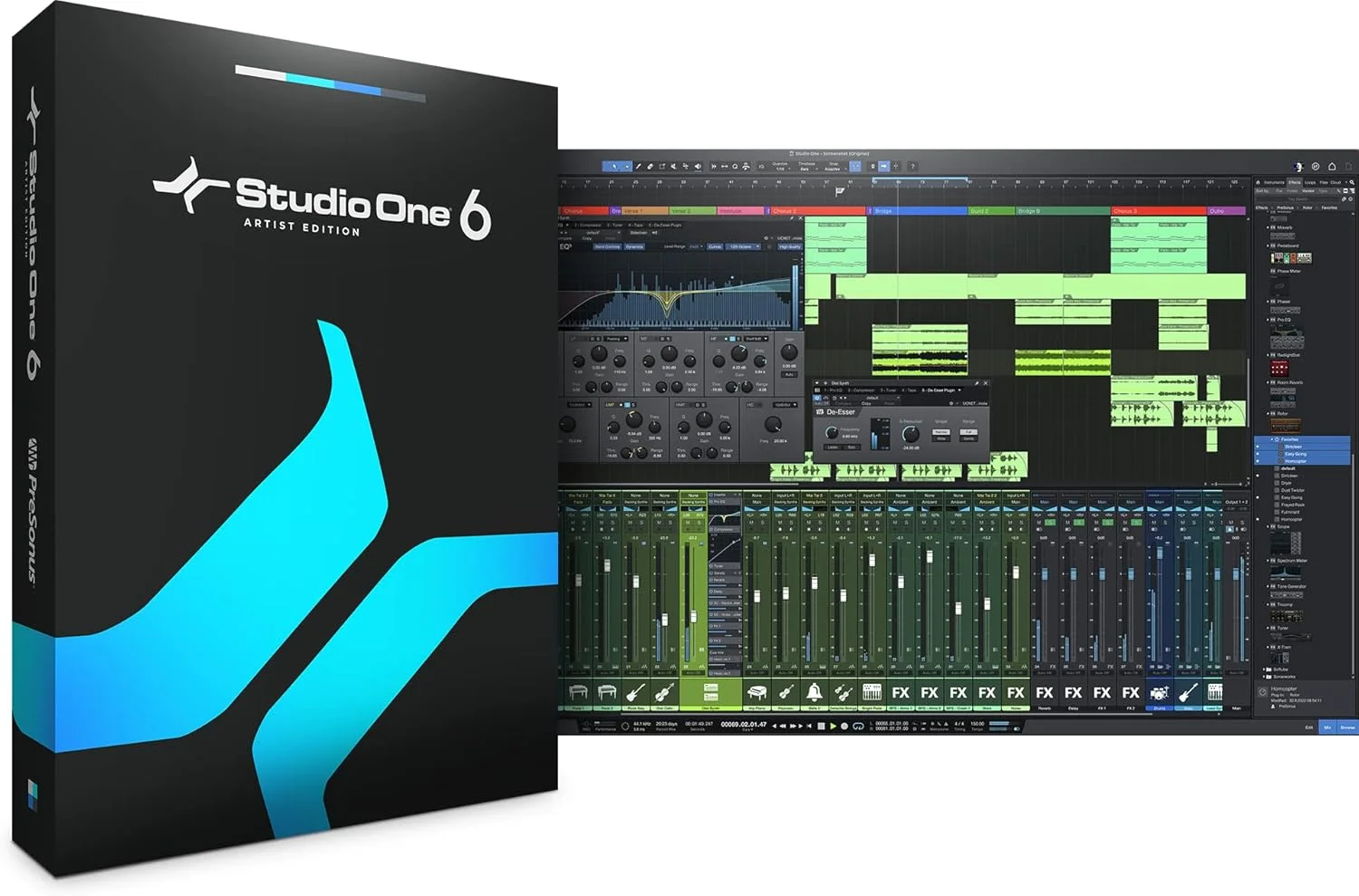 کارت صدای PresonUS Audiobox USb/Ipad برای PC/Mac/Ios، دارای 1 پری امپ میکروفون، آبی، Audiobox Ione