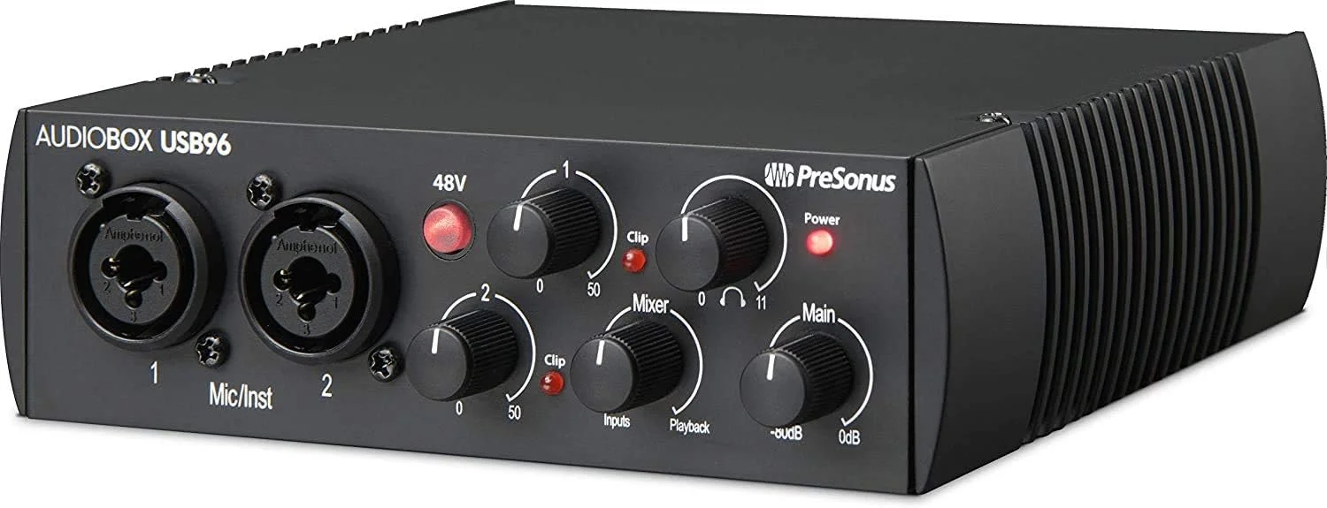 پکیج استودیویی Presonus Audiobox 96 نسخه 25 سالگی - کارت صدا، میکروفون، هدفون و نرم افزار پکیج استودیویی Presonus Audiobox 96 نسخه 25 سالگی - کارت صدا، میکروفون، هدفون و نرم افزار