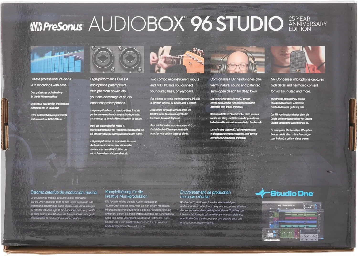 پکیج استودیویی Presonus Audiobox 96 نسخه 25 سالگی - کارت صدا، میکروفون، هدفون و نرم افزار پکیج استودیویی Presonus Audiobox 96 نسخه 25 سالگی - کارت صدا، میکروفون، هدفون و نرم افزار