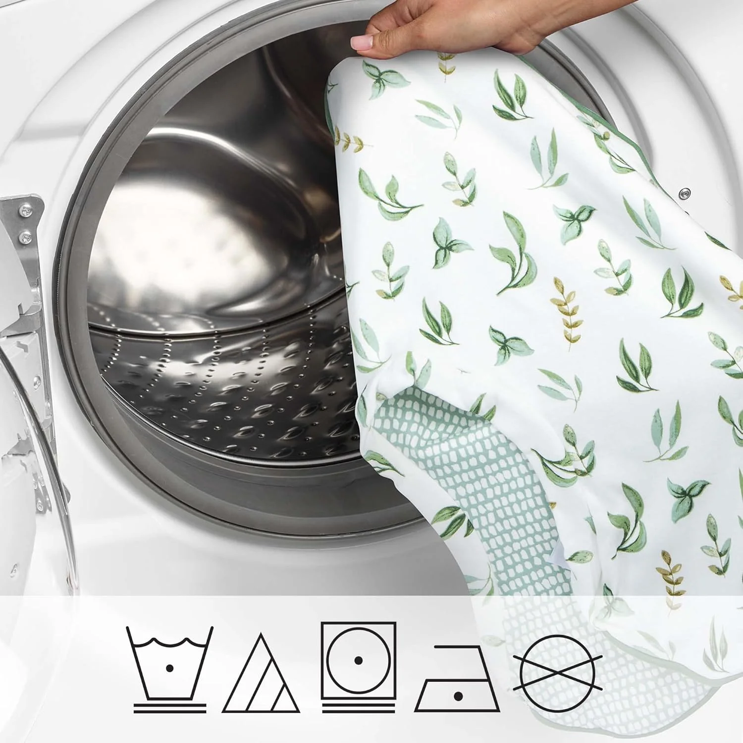 روکش بالش شیردهی بوپی ارگانیک اورجینال، برگهای سبز کوچک، روکش 100% پنبهای ارگانیک مناسب برای تمام بالشهای شیردهی بوپی اورجینال برای شیردهی مادر و با شیشه، فقط روکش روکش بالش شیردهی بوپی ارگانیک اورجینال، برگهای سبز کوچک، روکش 100% پنبهای ارگانیک مناسب برای تمام بالشهای شیردهی بوپی اورجینال برای شیردهی مادر و با شیشه، فقط روکش