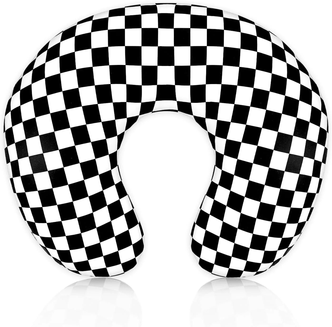 روکش بالش شیردهی دیلیمی، کاور کشی قابل جابجایی برای بالش های شیردهی، روکش فوق العاده نرم و راحت برای نوزاد دختر و پسر، طرح شطرنجی مشکی