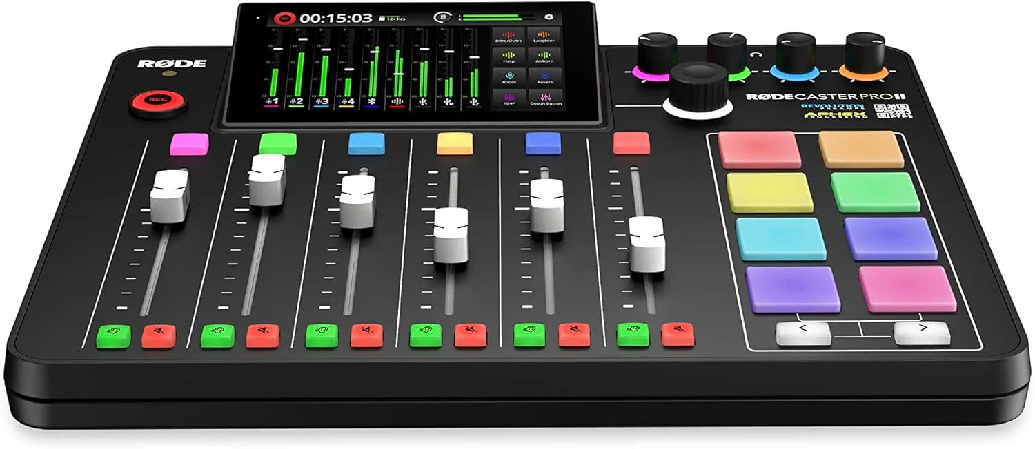 راه حل تولید همه کاره RØDE RØDECaster Pro II برای پادکست، استریم، تولید موسیقی و تولید محتوا (مشکی)