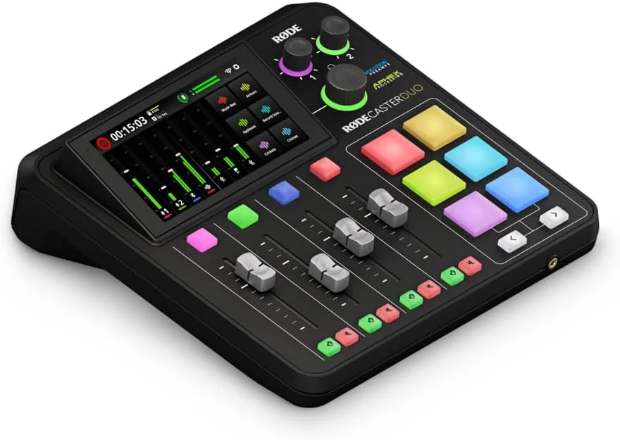 استودیوی تولید صوتی یکپارچه RØDECaster Duo - مشکی