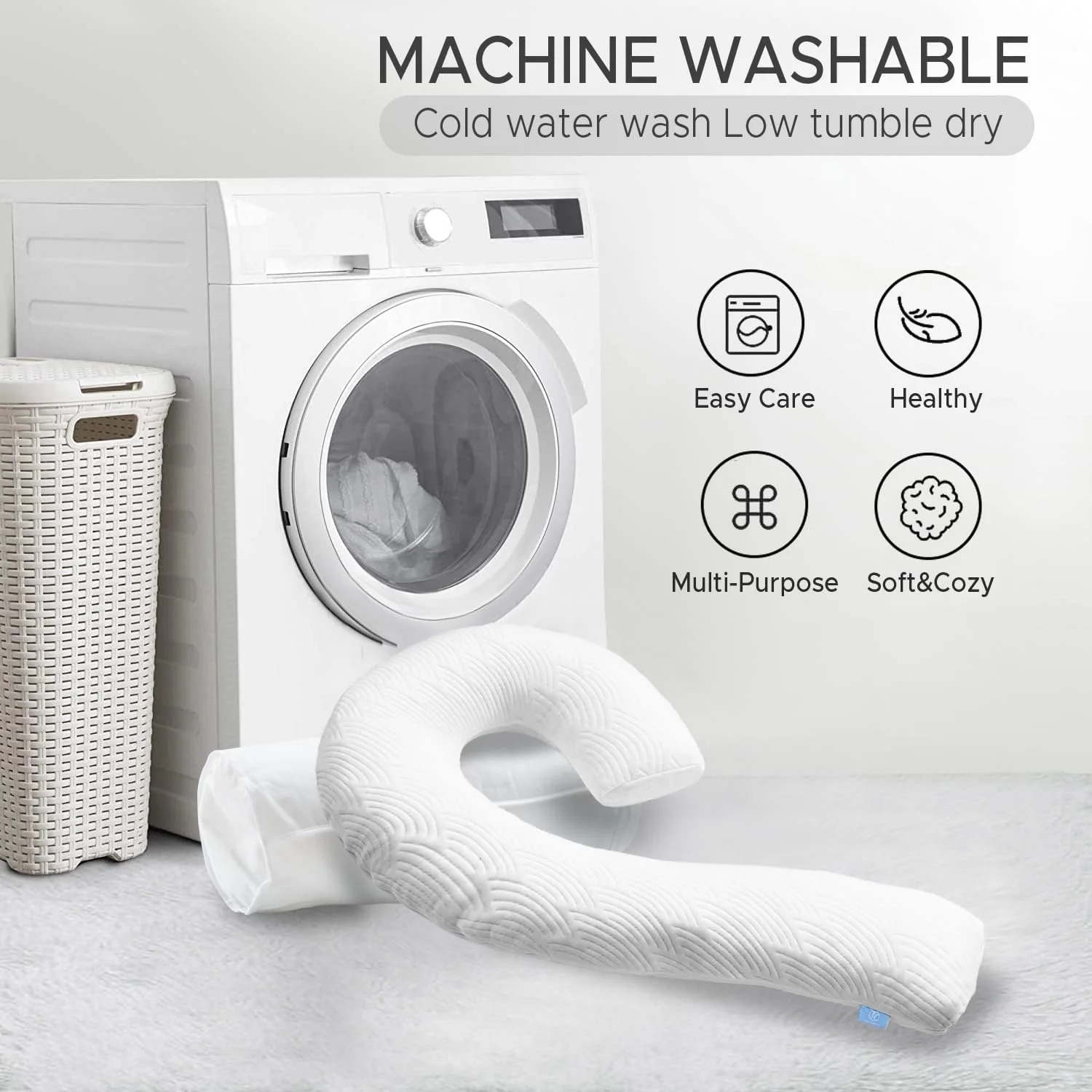 بالش بدن SCHNAUZER HOME برای بزرگسالان - بالش های نرم و بلند تخت خواب برای خوابیدن - فوم حافظه خرد شده و روکش قابل شستشو - بالش بارداری خوابیده به پهلو به شکل Q 49 اینچی (سفید) بالش بدن SCHNAUZER HOME برای بزرگسالان - بالش های نرم و بلند تخت خواب برای خوابیدن - فوم حافظه خرد شده و روکش قابل شستشو - بالش بارداری خوابیده به پهلو به شکل Q 49 اینچی (سفید)