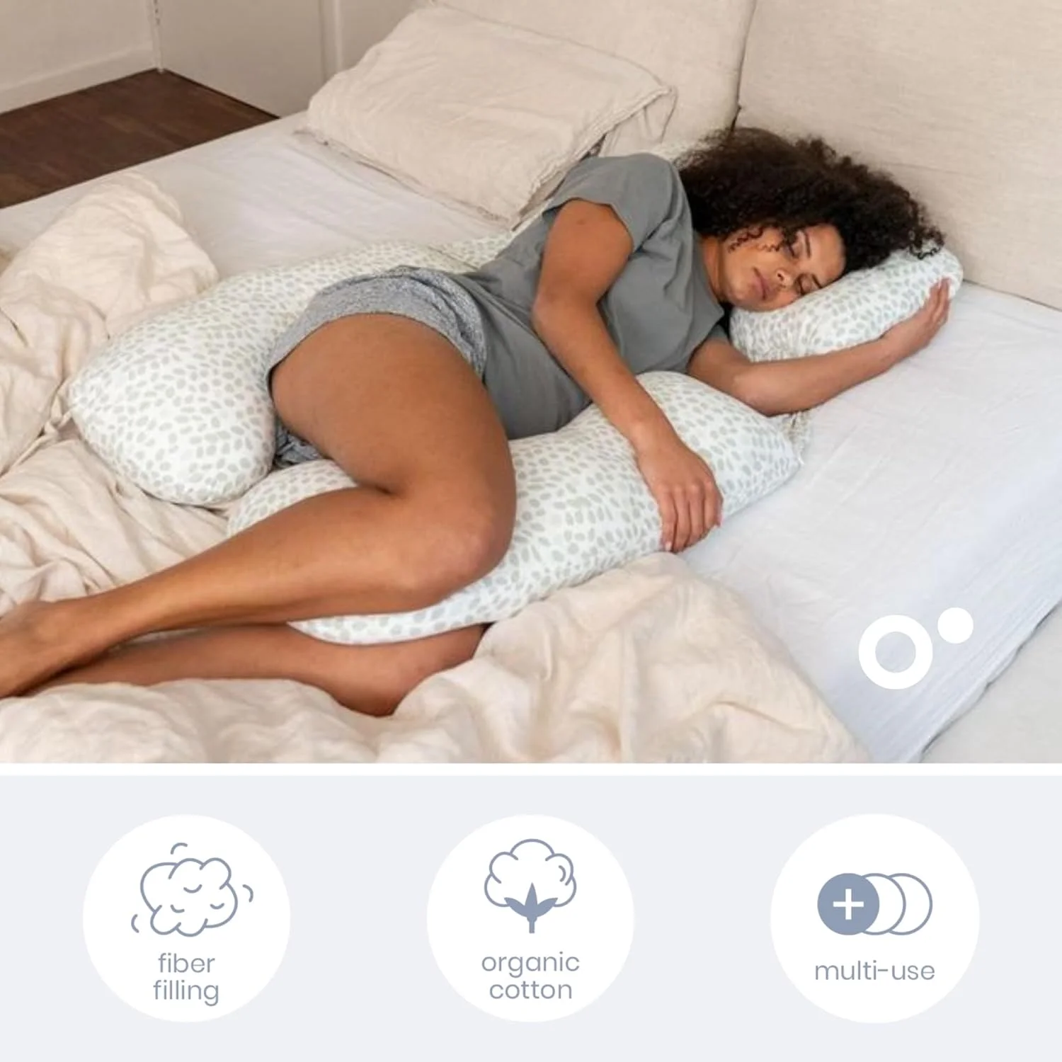 بالش بارداری Doomoo Maxxy - کوسن چند منظوره حمایت از دوران بارداری، طرح برگ های کوچک سبز، ایده آل برای خواب، شیردهی و استراحت، ضد حساسیت و سازگار با محیط زیست بالش بارداری Doomoo Maxxy - کوسن چند منظوره حمایت از دوران بارداری، طرح برگ های کوچک سبز، ایده آل برای خواب، شیردهی و استراحت، ضد حساسیت و سازگار با محیط زیست