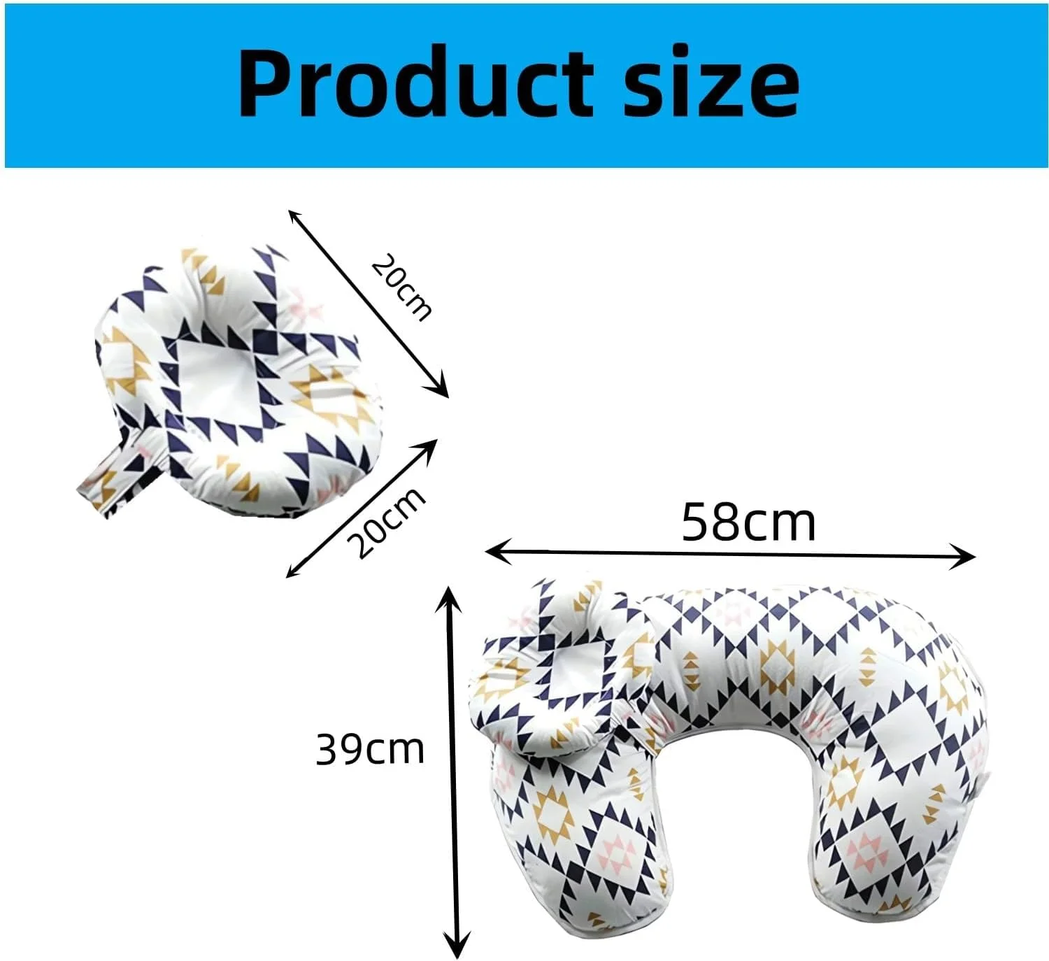 بالش شیردهی نوزاد MIXDE، بالش شیردهی بارداری U شکل، بالش قابل تنظیم با زاویه 45 درجه برای شیردهی نوزاد - طرح هندسی بالش شیردهی نوزاد MIXDE، بالش شیردهی بارداری U شکل، بالش قابل تنظیم با زاویه 45 درجه برای شیردهی نوزاد - طرح هندسی