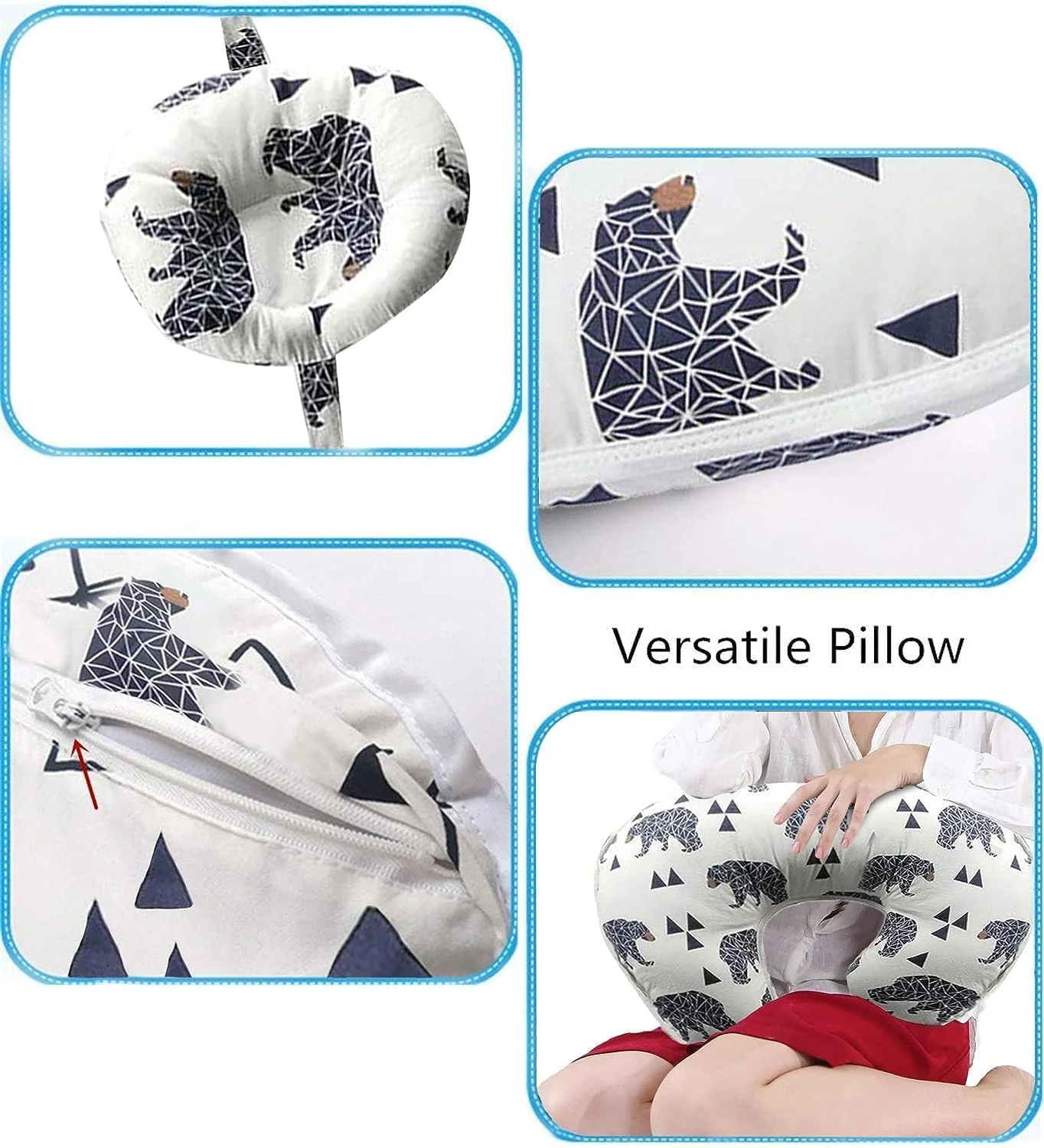 بالش شیردهی نوزاد MIXDE، بالش شیردهی بارداری U شکل، بالش قابل تنظیم با زاویه 45 درجه برای شیردهی نوزاد - طرح هندسی بالش شیردهی نوزاد MIXDE، بالش شیردهی بارداری U شکل، بالش قابل تنظیم با زاویه 45 درجه برای شیردهی نوزاد - طرح هندسی