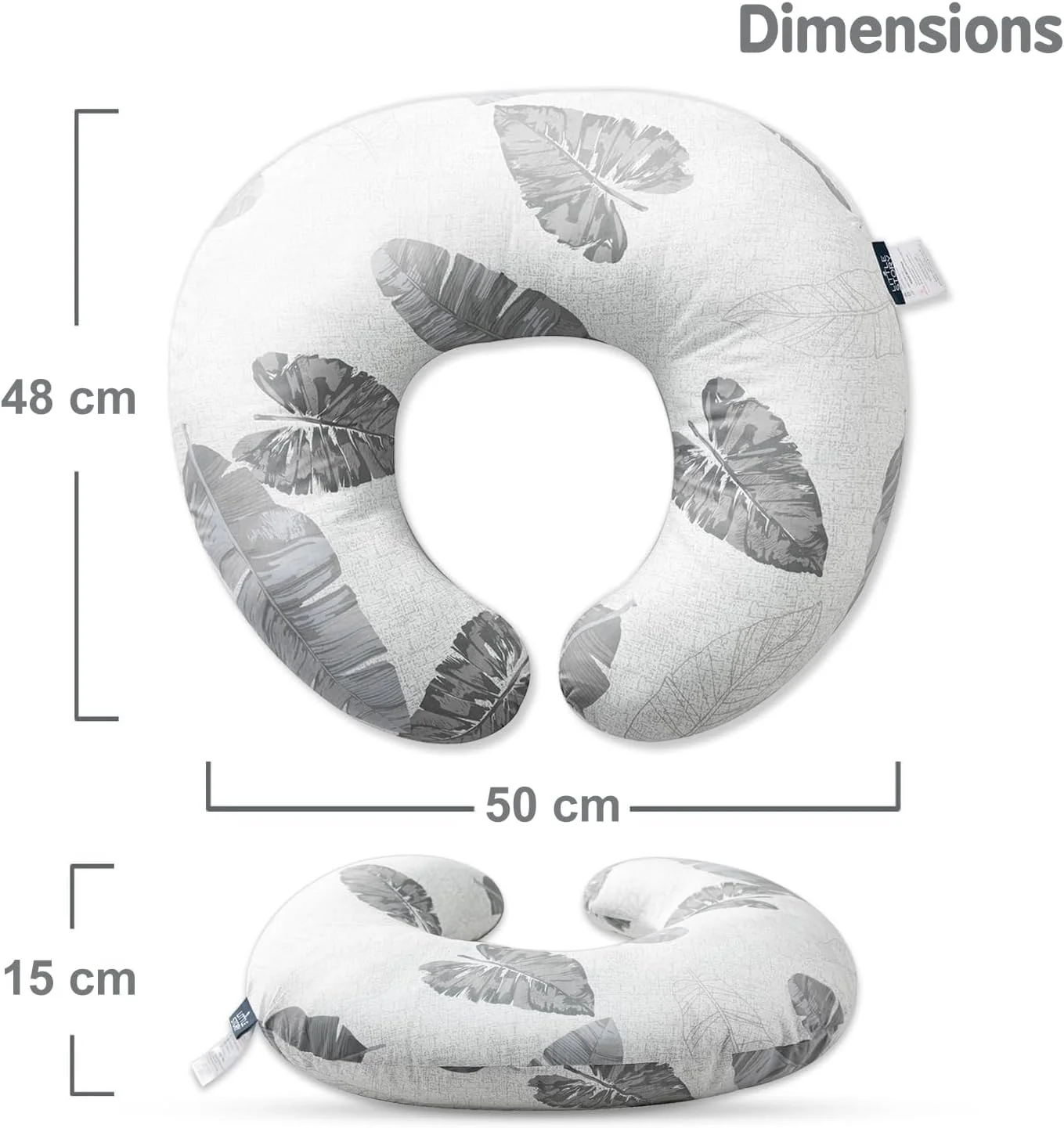بالش شیردهی و تغذیه نوزاد Little Story - طرح برگ، 0-9 ماه بالش شیردهی و تغذیه نوزاد Little Story - طرح برگ، 0-9 ماه