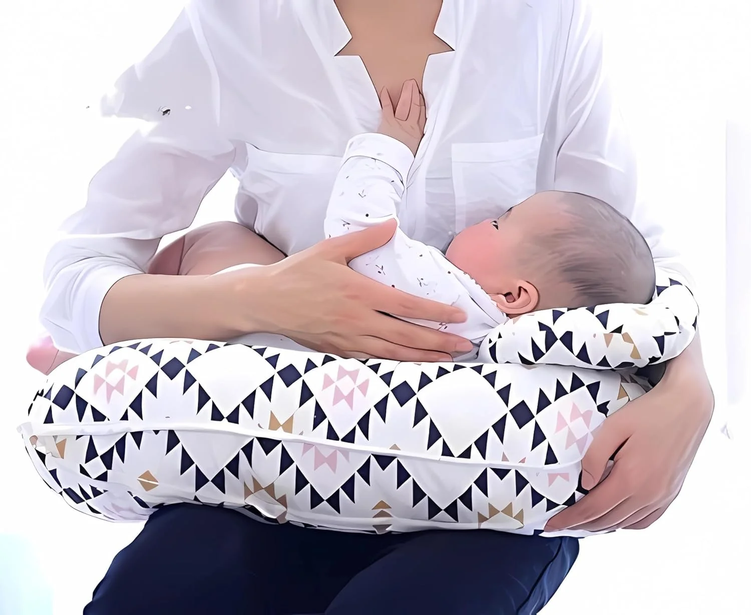 بالش شیردهی نوزاد MIXDE، بالش شیردهی بارداری U شکل، بالش قابل تنظیم با زاویه 45 درجه برای شیردهی نوزاد - طرح هندسی بالش شیردهی نوزاد MIXDE، بالش شیردهی بارداری U شکل، بالش قابل تنظیم با زاویه 45 درجه برای شیردهی نوزاد - طرح هندسی